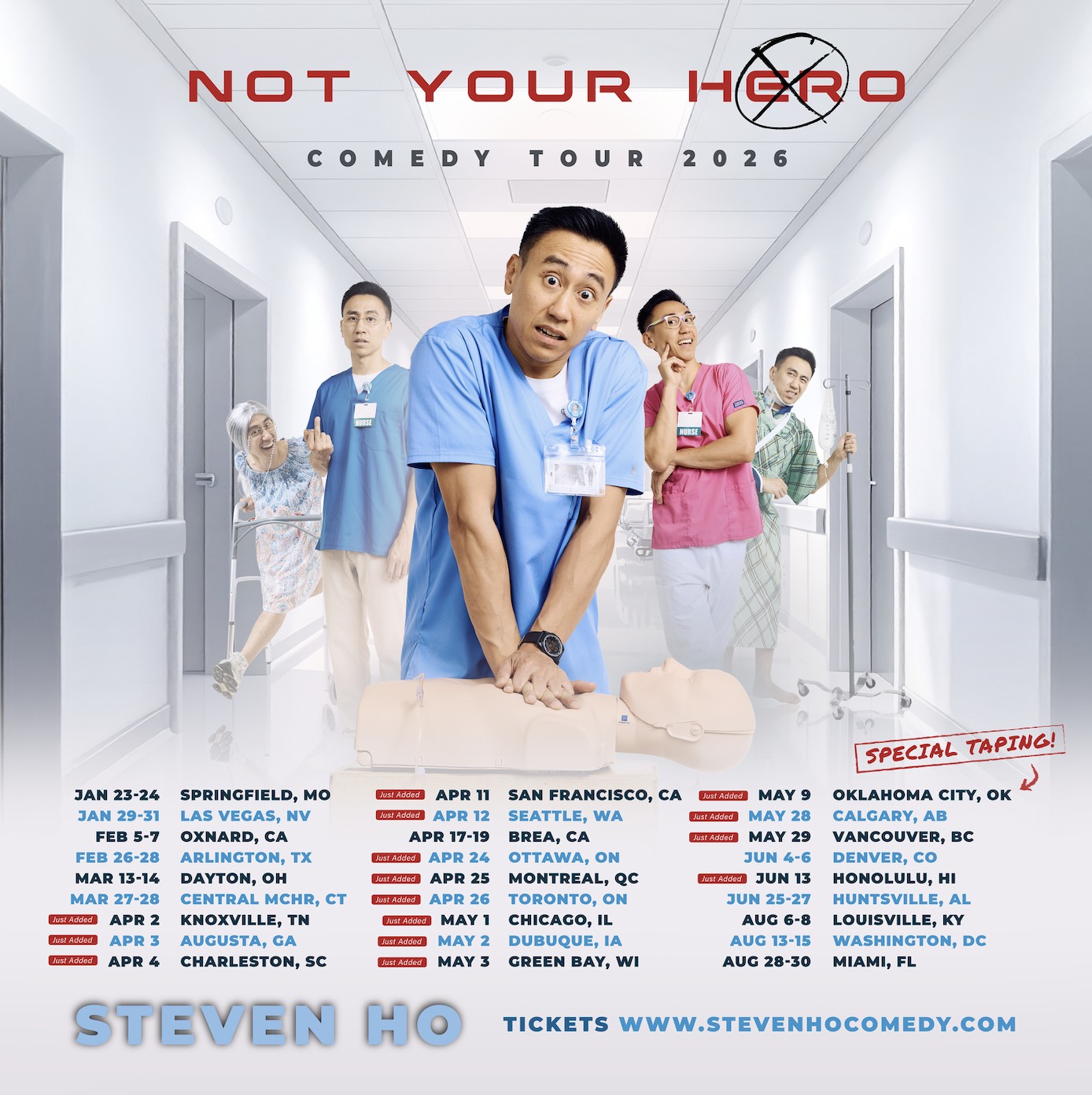 Steven Ho Not Your Hero Tour Poster 2026